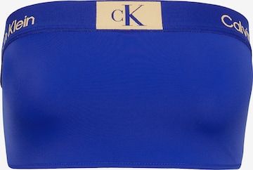 Calvin Klein Swimwear Bandeau Bikini Top in Blue: front