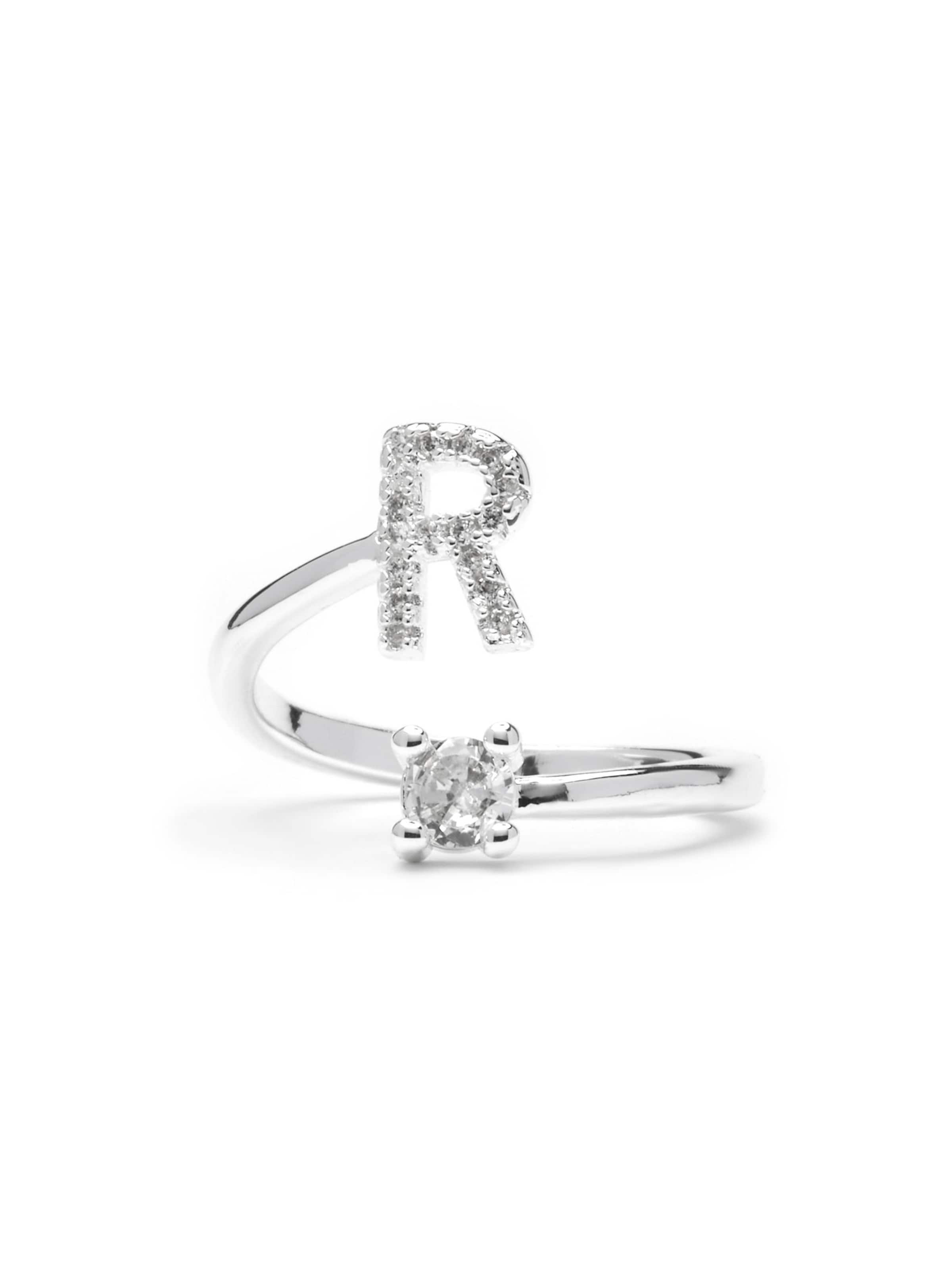 Anello 'Alphabet R' di Luxenter in argento: frontale