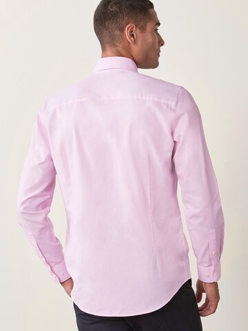 Next Slim fit Button Up Shirt in Pink