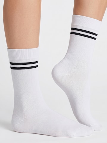 footstar Socks 'Ringel' in White