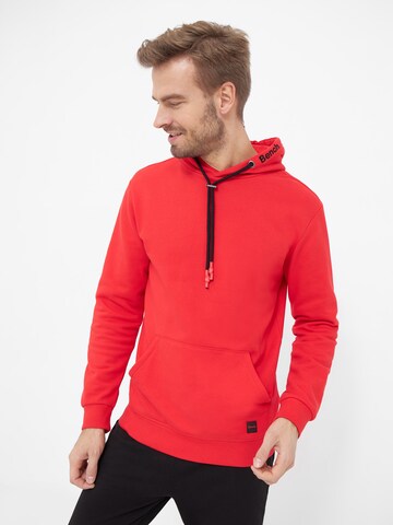 BENCH Athletic Sweatshirt 'Stats' in Red: front