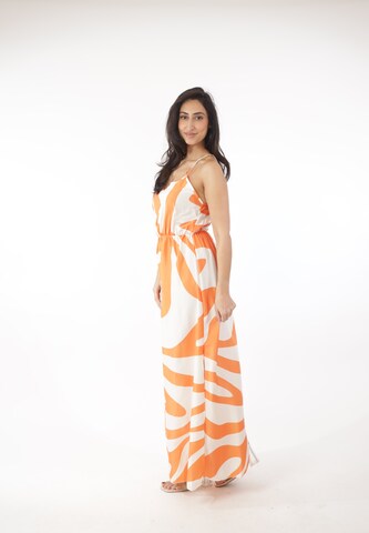 Elara Kjole i orange