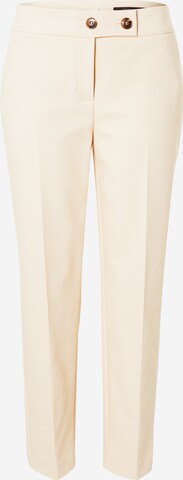 COMMA Regular Trousers with creases in Beige: front