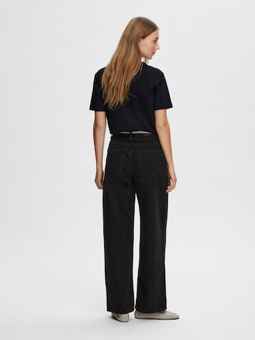 SELECTED FEMME Shirt 'SLFESSENTIAL' in Zwart