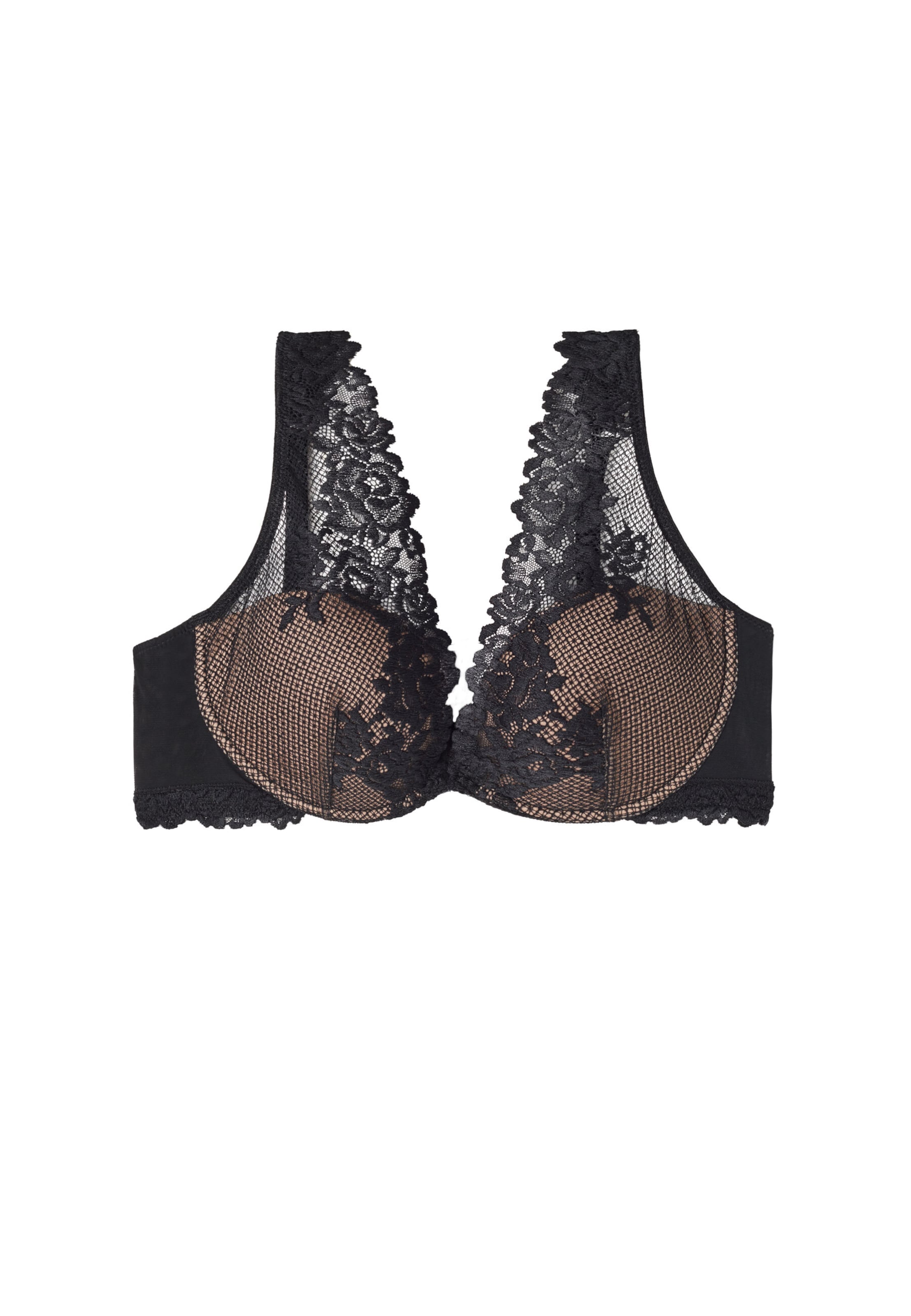 INTIMISSIMI Bra 'Pretty Flowers Elena' in Black: front