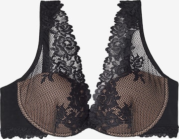 INTIMISSIMI Bra 'Pretty Flowers' in Black: front