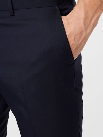 Oscar Jacobson Regular Pleat-Front Pants in Blue