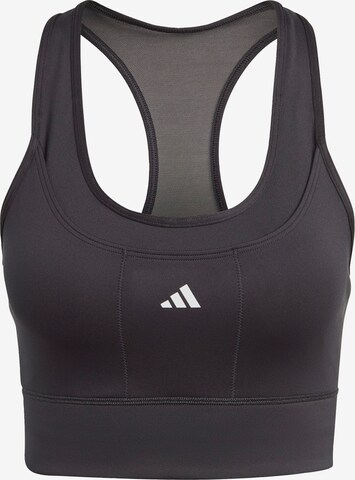 ADIDAS PERFORMANCE Sports Bra in Black: front