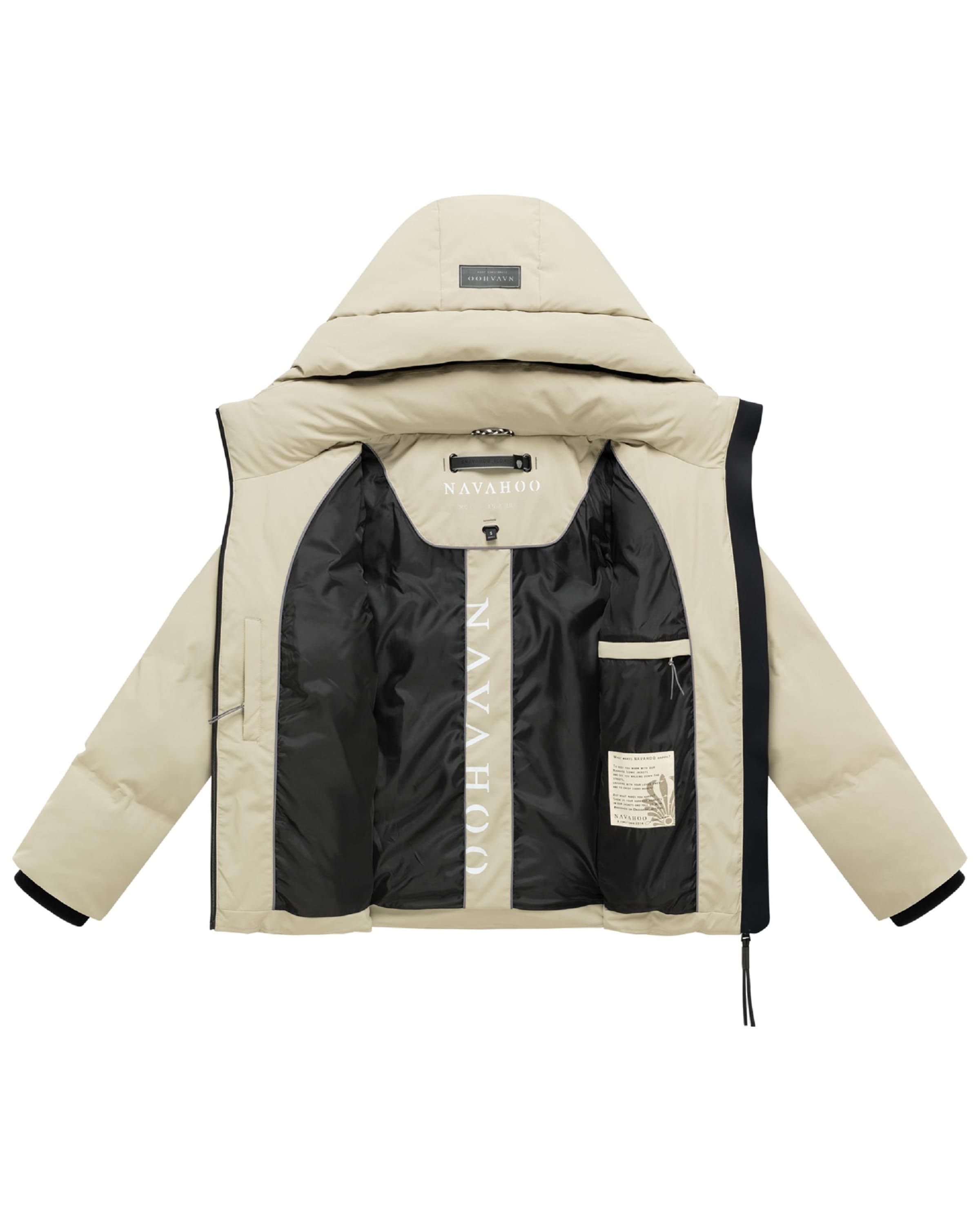 NAVAHOO Winterjas 'Wolkentanz XIV' in Beige