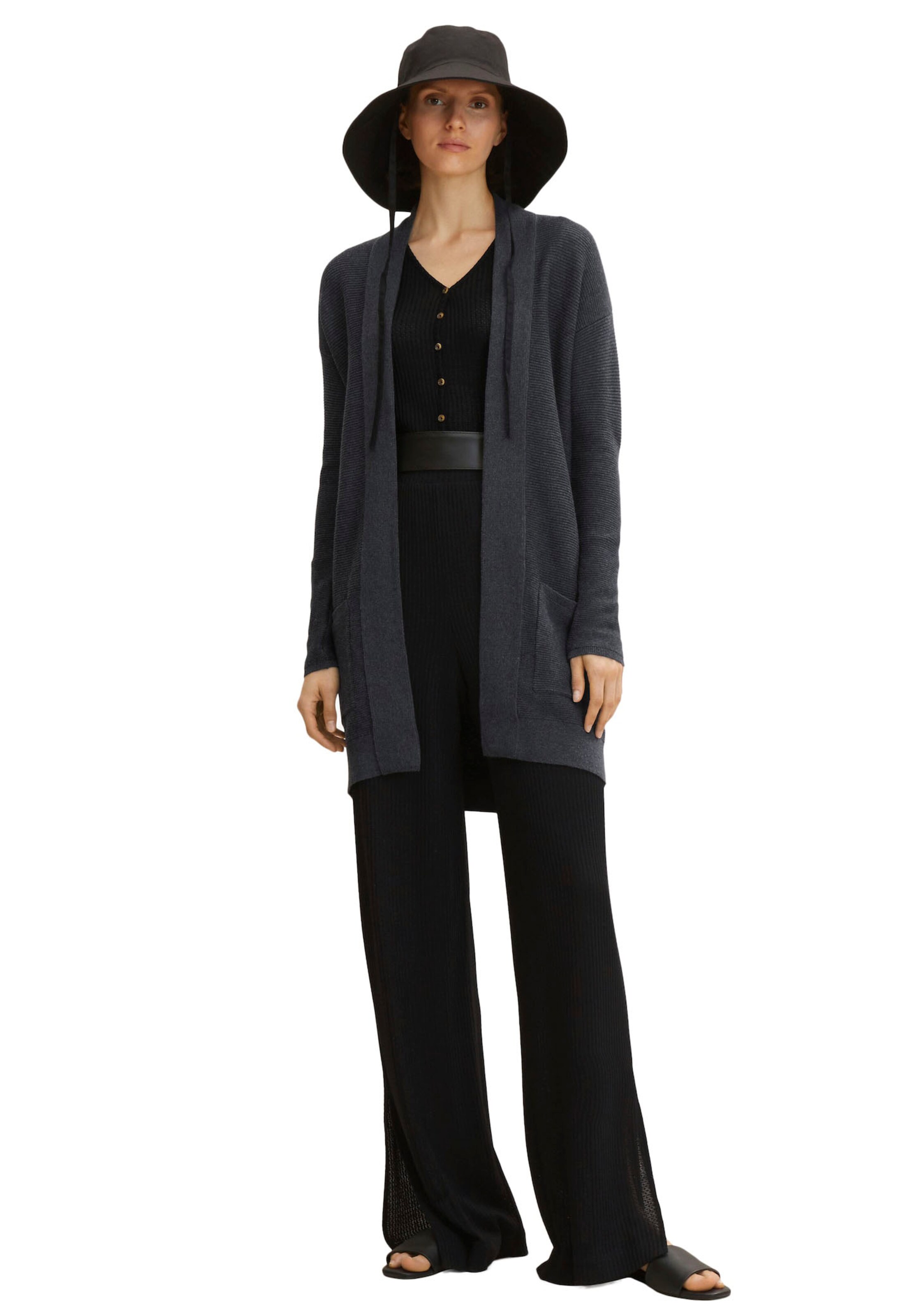 TOM TAILOR Strickjacke in Grau