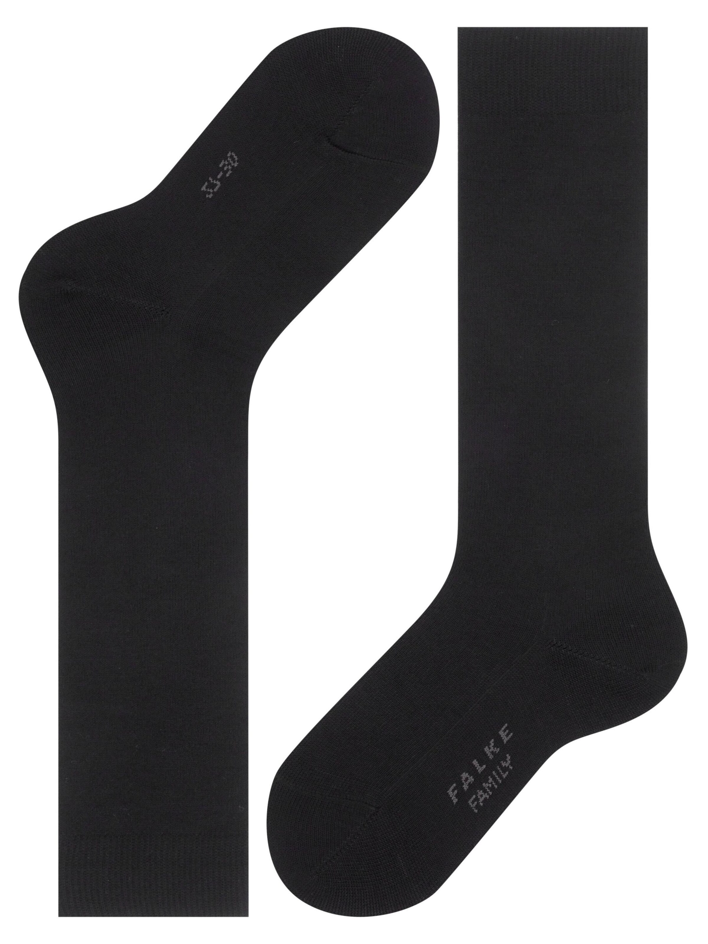 FALKE Socks 'Family' in Black: front