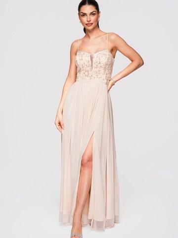 Ombre Evening dress in Beige