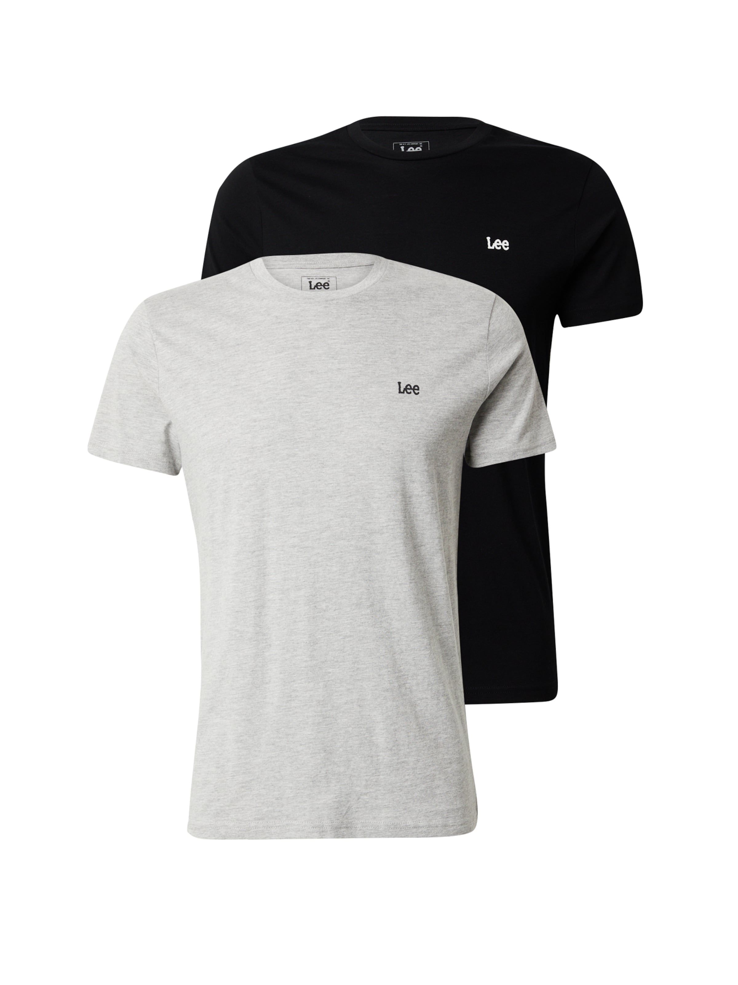 Tricou 'TWIN PACK CREW' pe L Lee pe gri amestecat / negru, Vizualizare produs