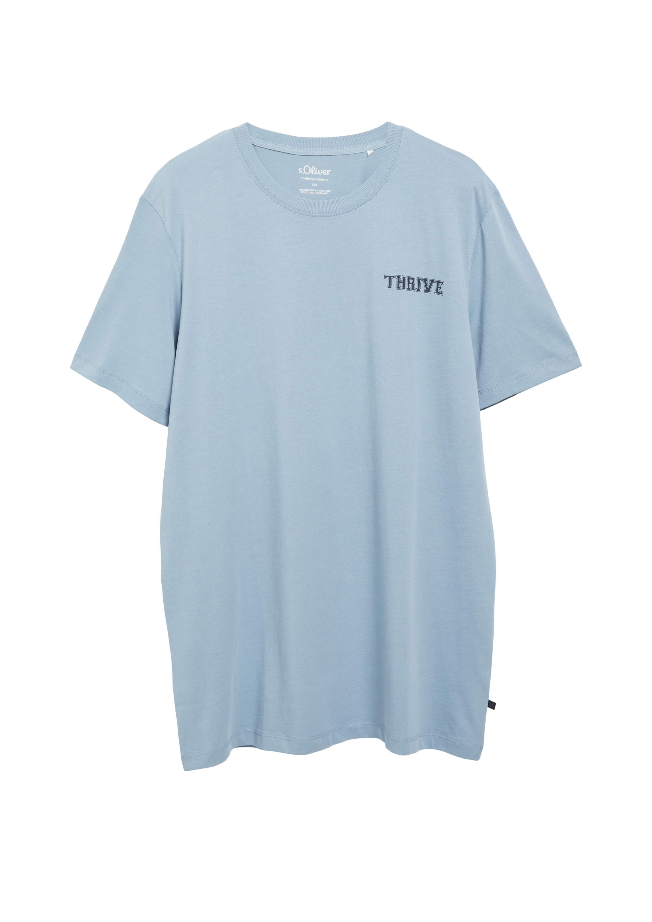 s.Oliver Men Big Sizes Shirt in Blue: front