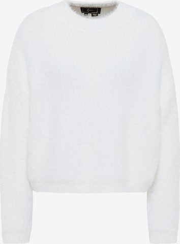 Pull-over faina en blanc : devant