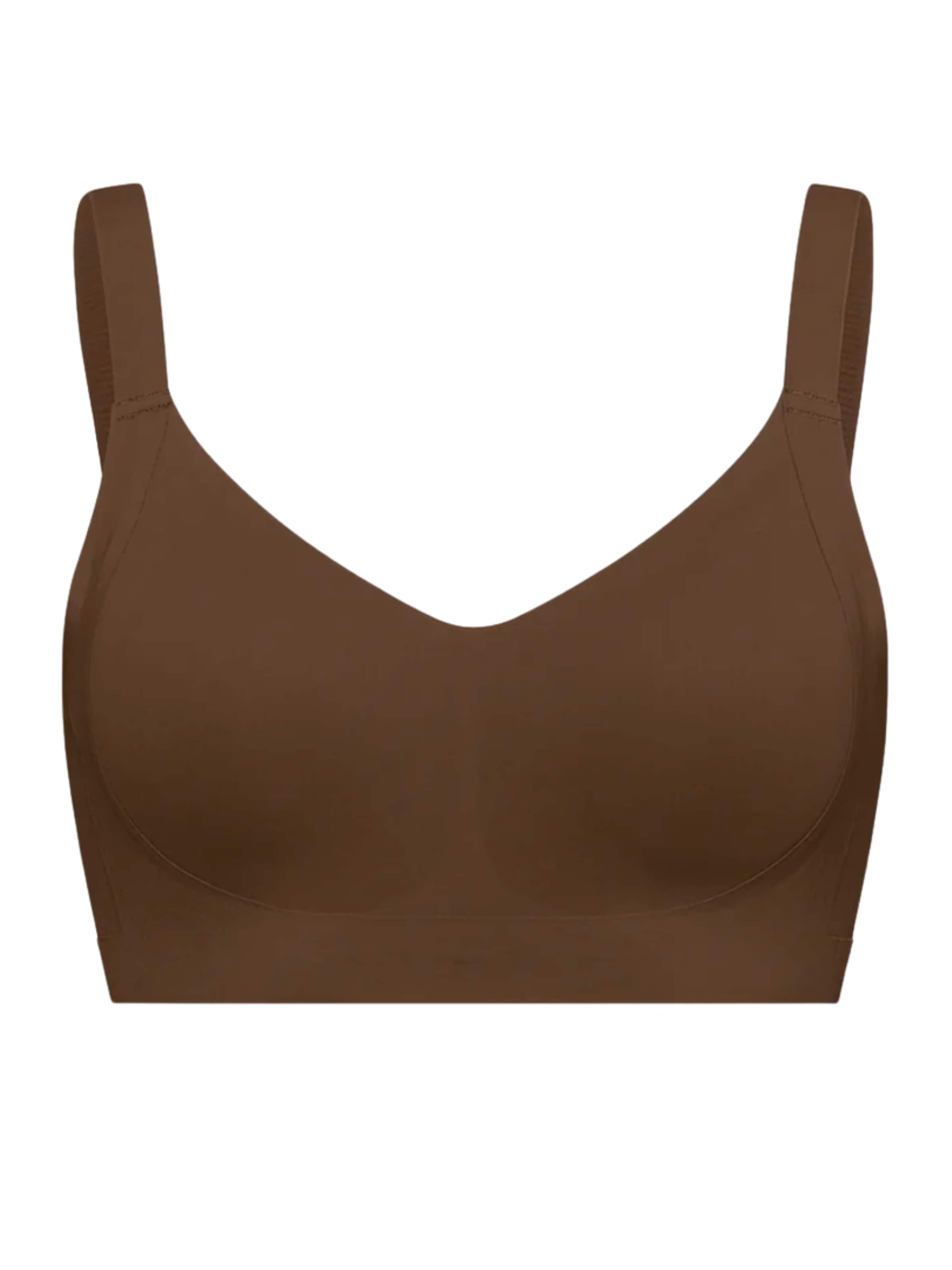 cfab by creamy fabrics Push-up Bra 'Seamless Compact Push-Up BH' in Brown