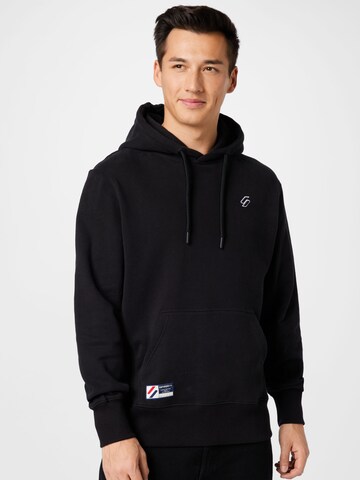 Superdry Sweatshirt in Black: front