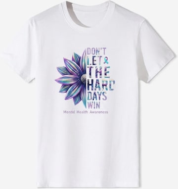 T-shirt 'Women's Short Sleeve Shirt Summer Tops' LapaPlus en blanc : devant