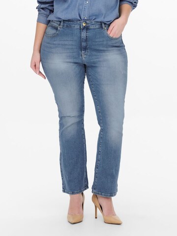 ONLY Carmakoma Flared Jeans 'Charles' in Blauw: voorkant