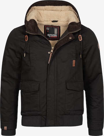 Alessandro Salvarini Winter Jacket 'Rigio' in Black: front