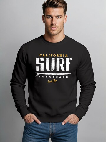 Neverless Sweatshirt 'California Surf' in Black