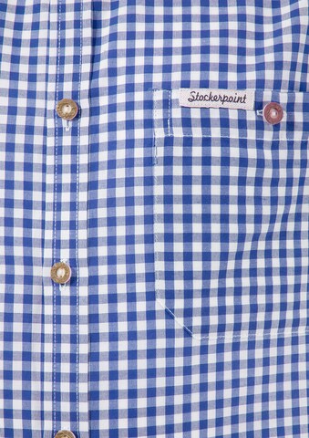 STOCKERPOINT Comfort fit Traditional Button Up Shirt in Blue