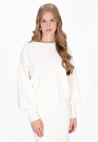 DreiMaster Klassik Sweater in White: front