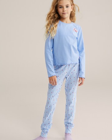 WE Fashion Pyžamo – modrá: přední strana