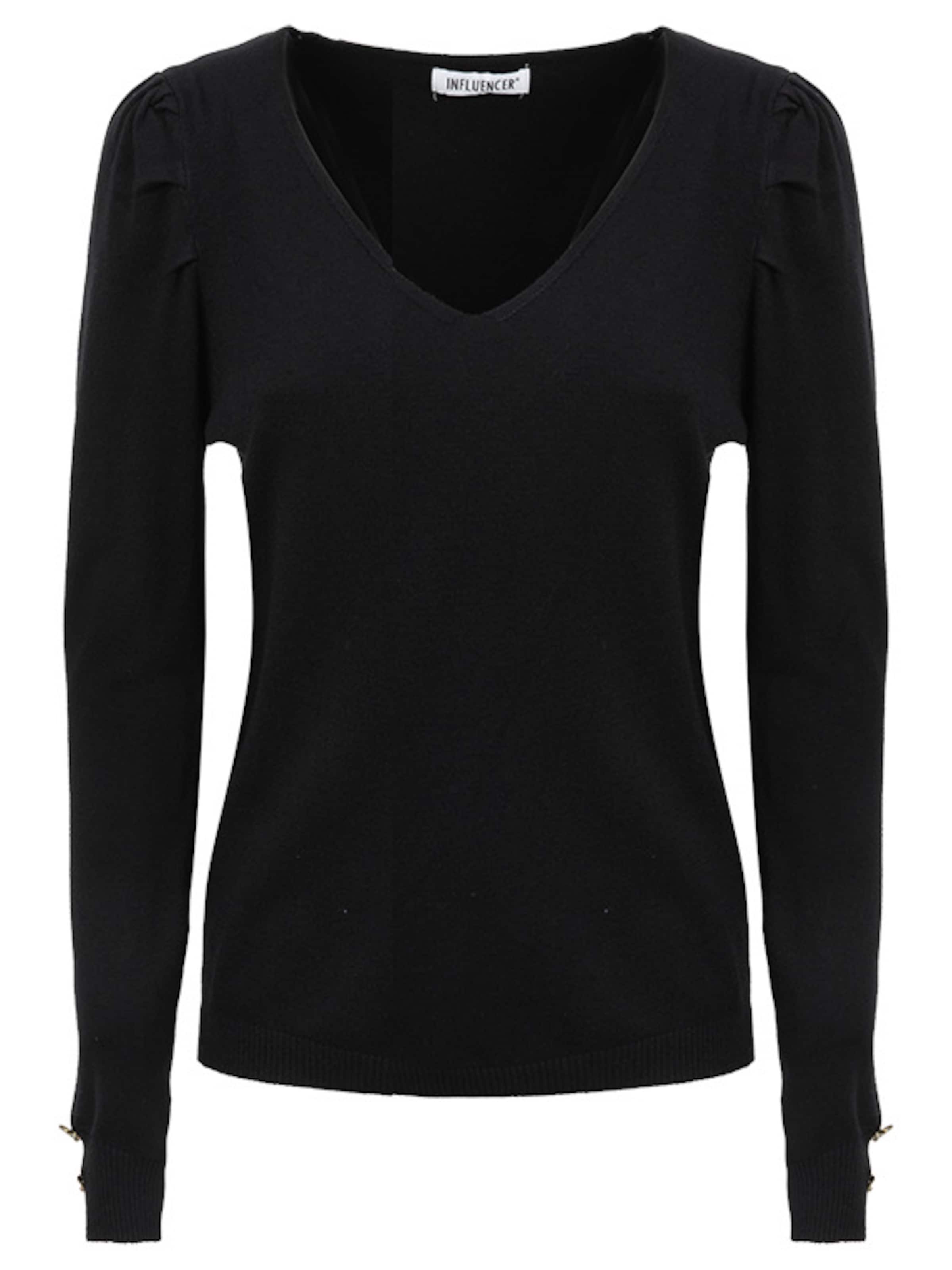 Pullover di Influencer in nero: frontale