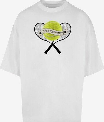 Merchcode Shirt 'Tennis Tournament' in Wit: voorkant