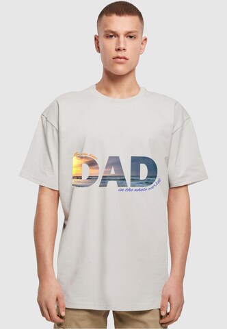 Merchcode Shirt 'For The Best Dad Heavy' in Grijs: voorkant