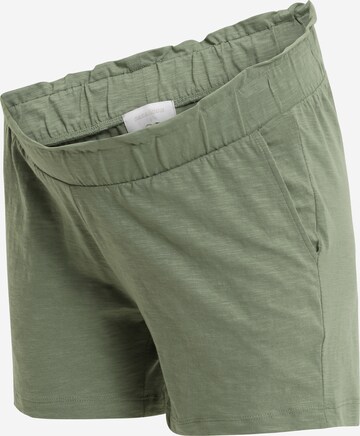 Regular Pantalon 'IVY' MAMALICIOUS en vert : devant