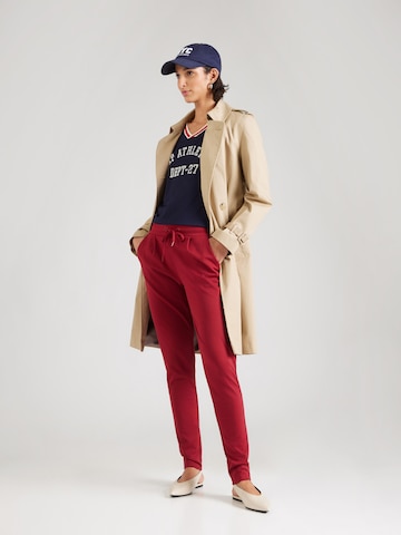 ICHI Tapered Pants 'IHKate' in Red