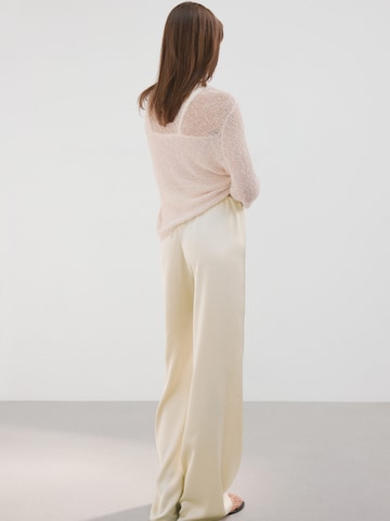 MANGO Широки крачоли Панталон 'LENA' в бежово