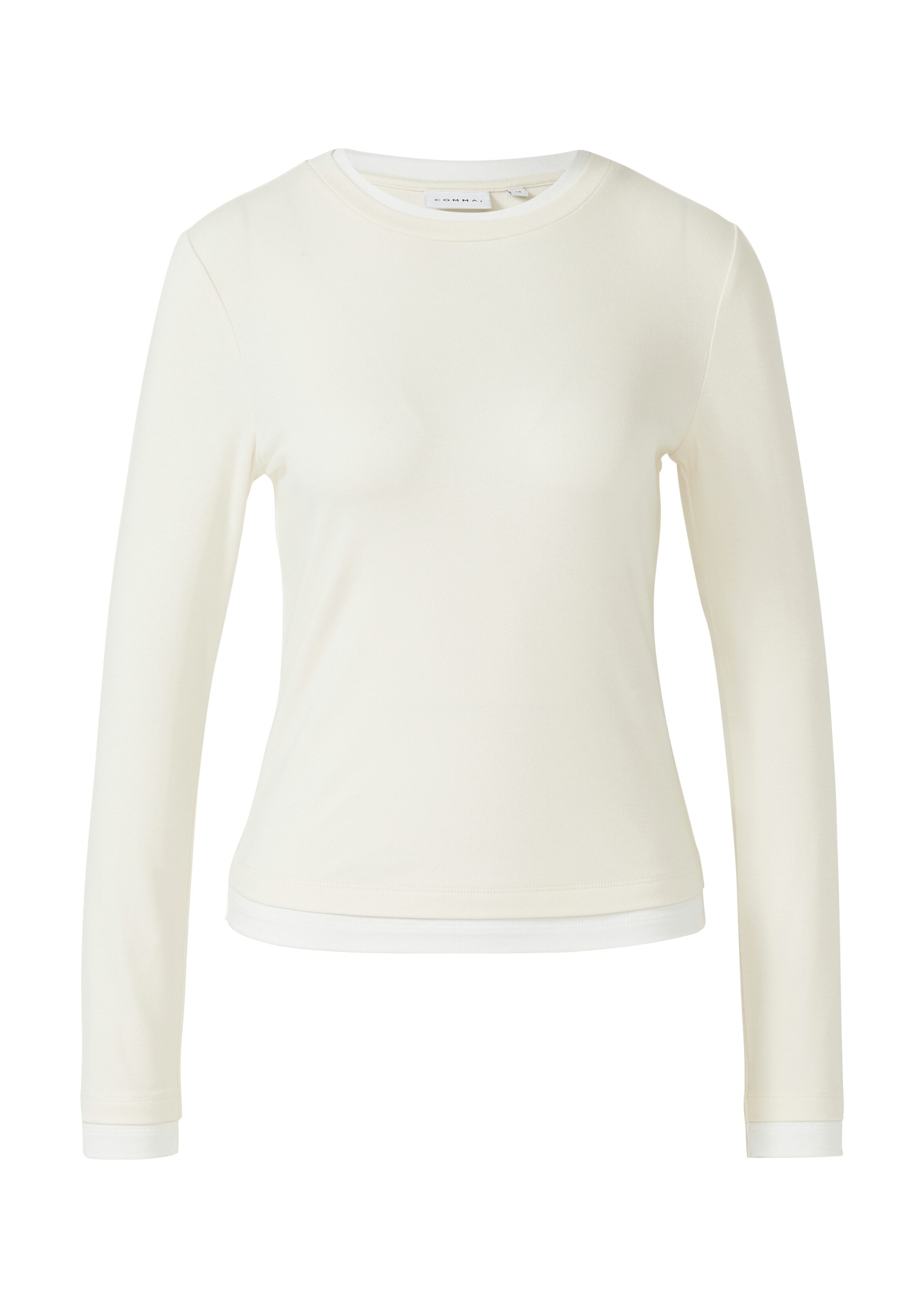 COMMA Shirt in Beige: front