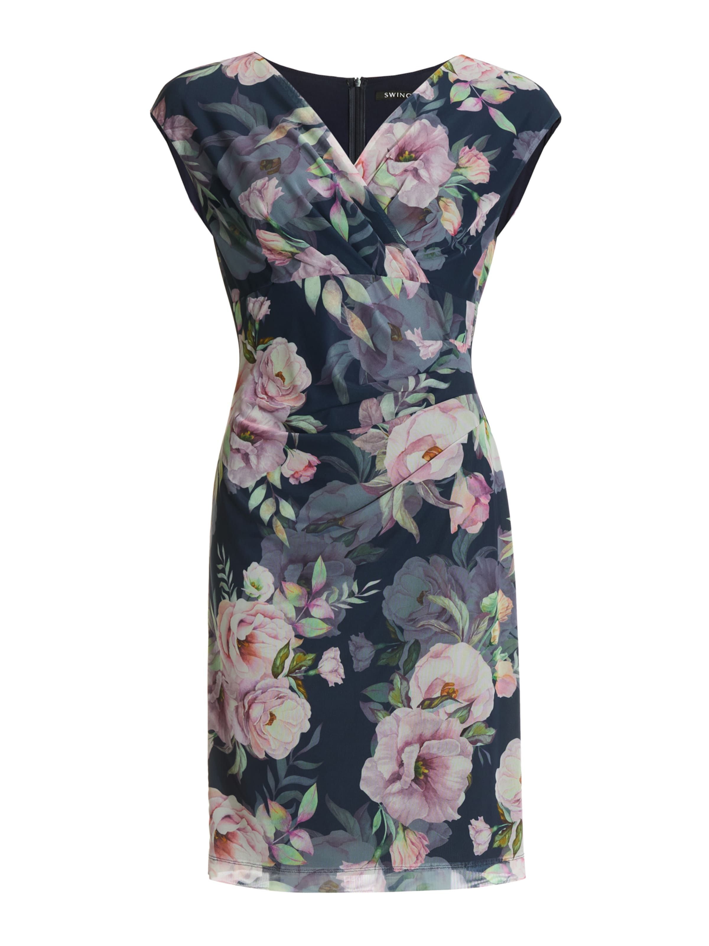 SWING Εφαρμοστό φόρεμα σε μπλε: μπροστά