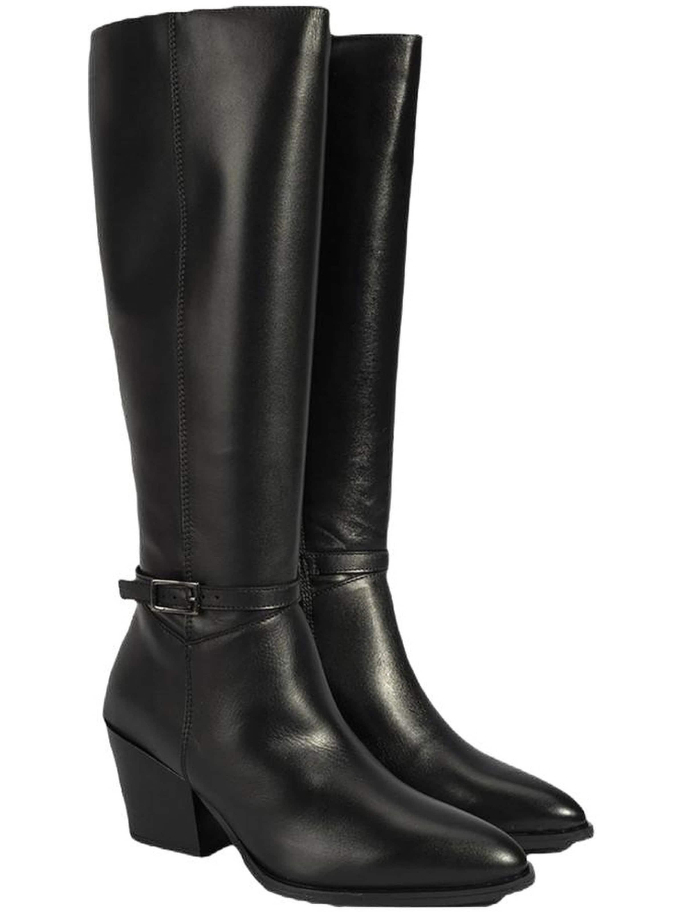 Desa Boots 'Overknee-Stiefel' in Black: front