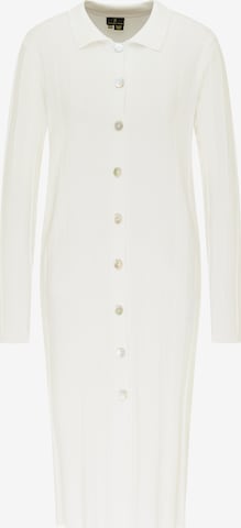 DreiMaster Klassik Gebreide jurk in Wit: voorkant