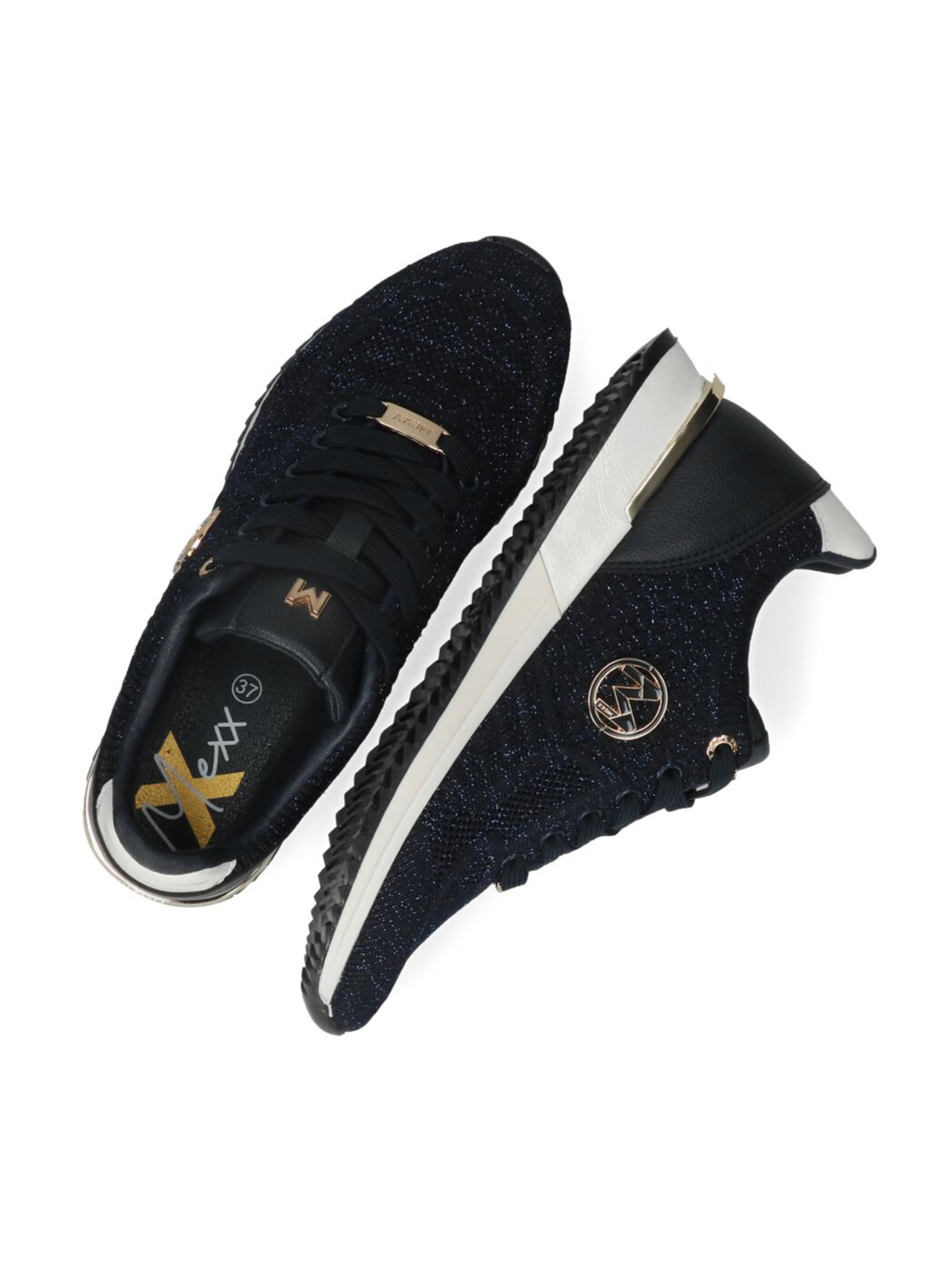 MEXX Ниски маратонки 'GITTE GLITTER ELLEN' в синьо