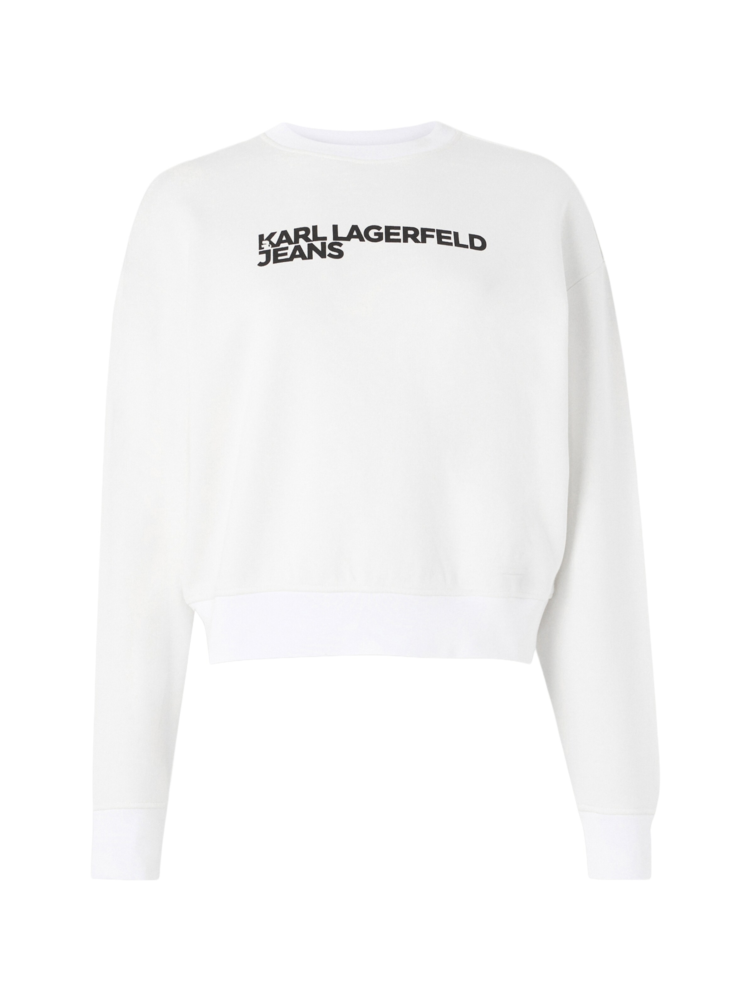 KARL LAGERFELD JEANS Μπλούζα φούτερ 'ESSENTIAL' σε λευκό: μπροστά