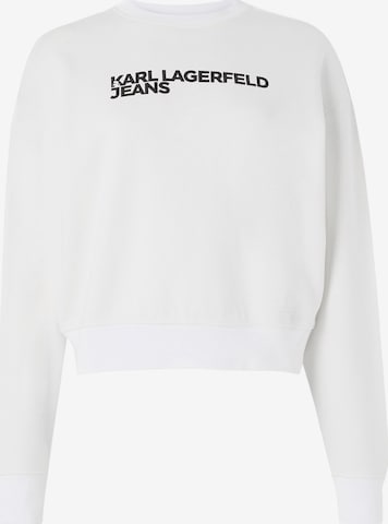 KARL LAGERFELD JEANS Μπλούζα φούτερ 'ESSENTIAL' σε λευκό: μπροστά