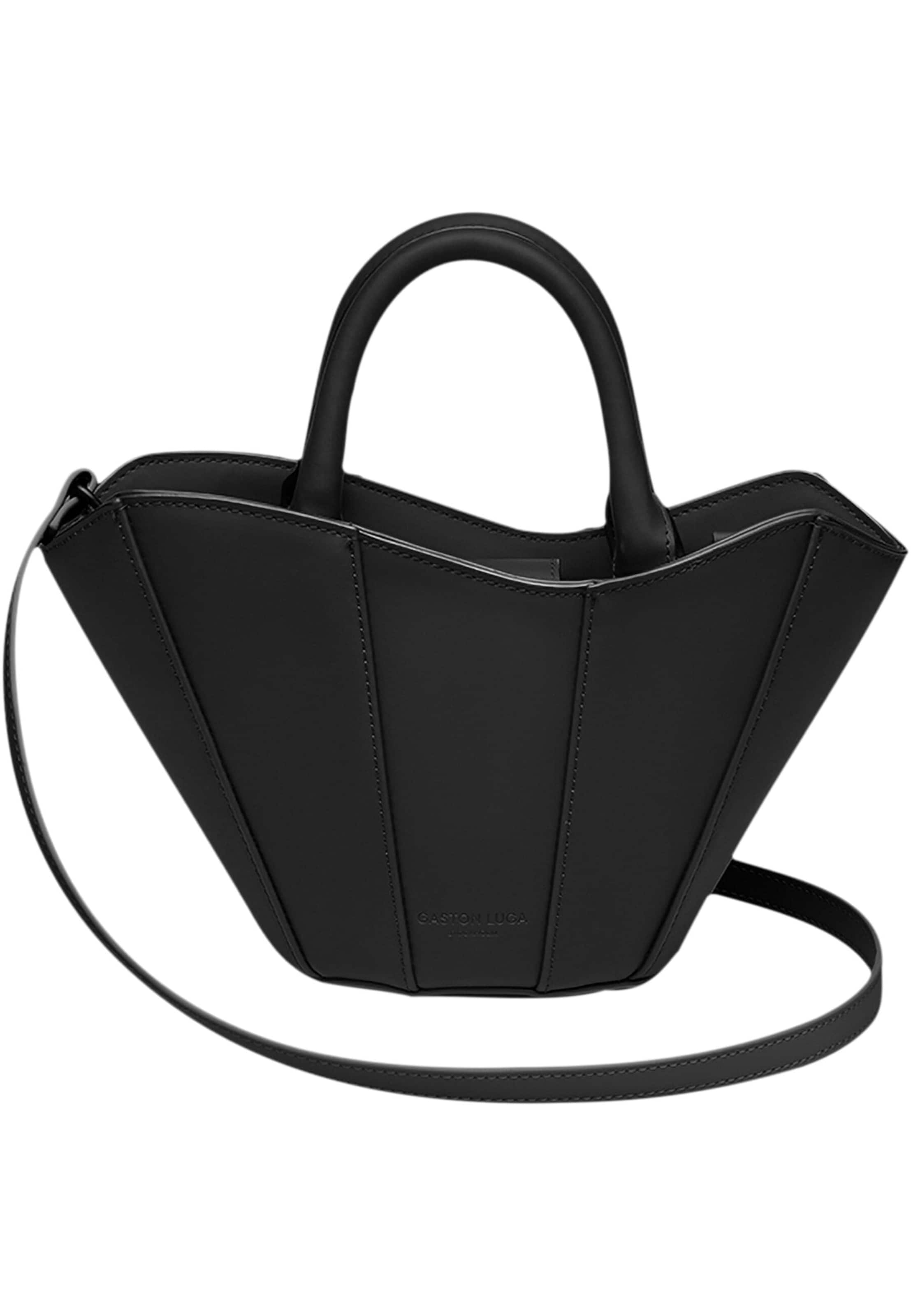Gaston Luga - Bolso de hombro 'Josefine' en negro: frente