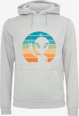 F4NT4STIC Sweatshirt 'Alien Piece Sonnenuntergang' in Grau: Vorderseite