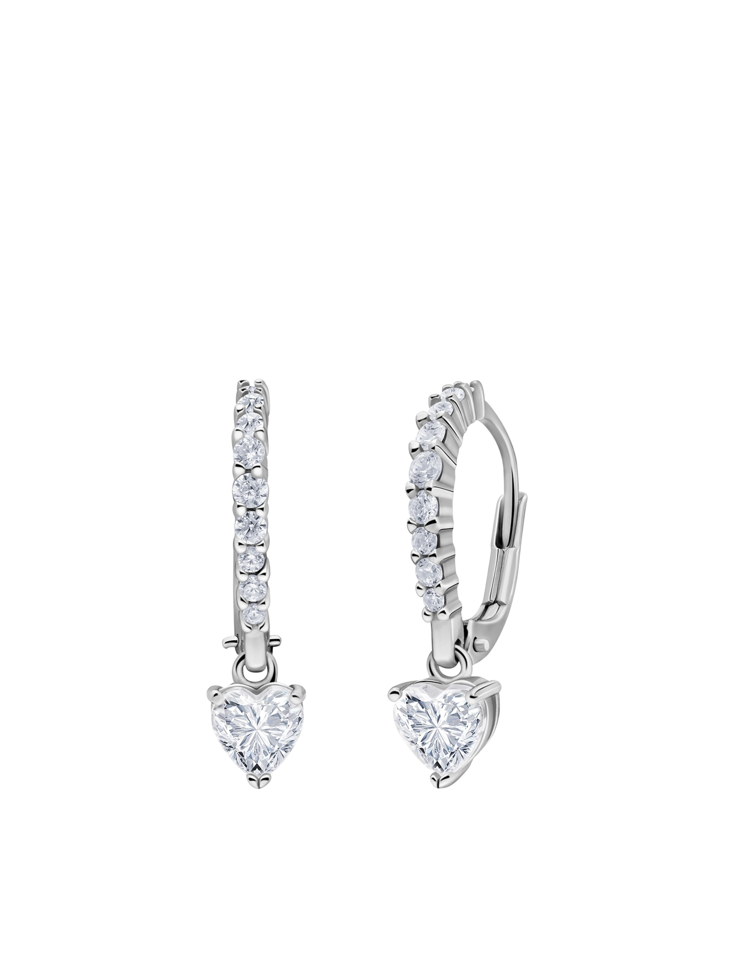 Lucardi Oorbellen 'Klassisch' in Zilver: voorkant