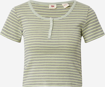 LEVI'S ® Shirt 'Pepper Henley Tee' in Groen: voorkant