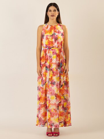 APART langes Chiffonkleid in Mischfarben