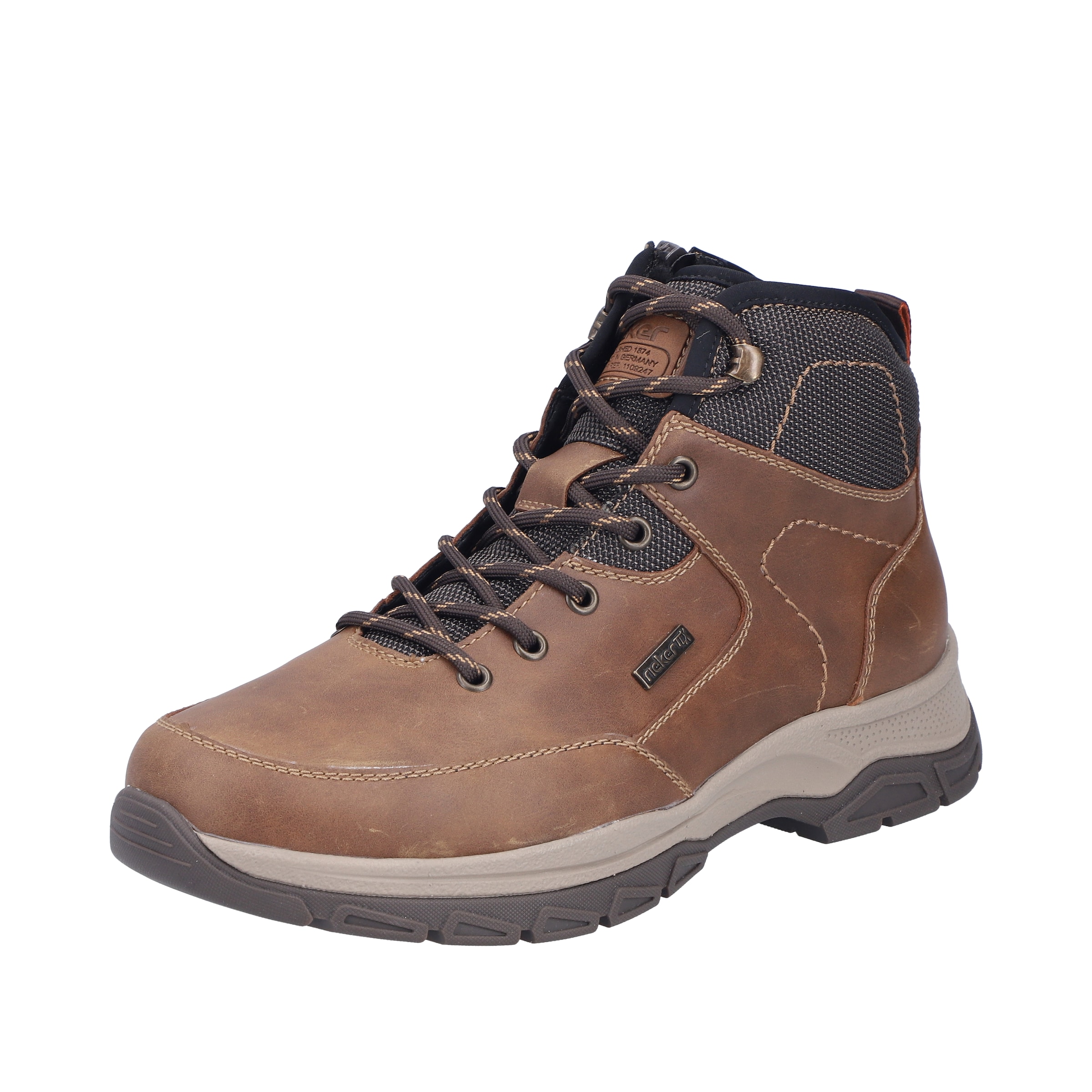 Rieker Lace-Up Boots in Brown: front