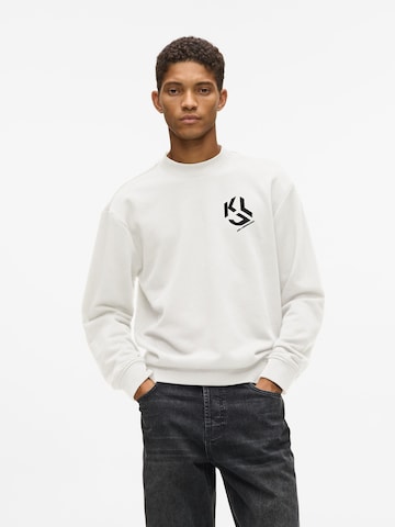 KARL LAGERFELD JEANS Tréning póló 'Monogram' - fehér: elől