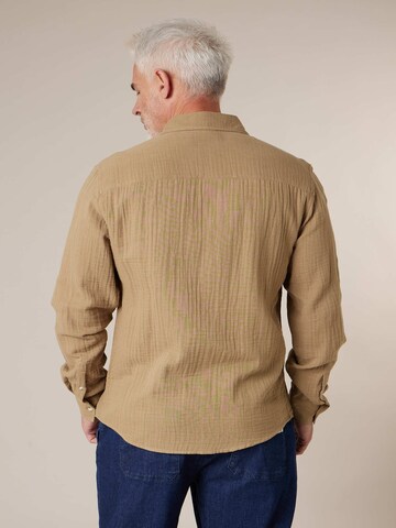 Coupe regular Chemise business 'Dorus' Deeluxe en marron