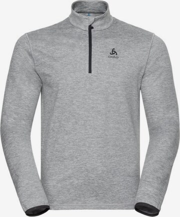 ODLO Athletic Sweater 'Midlayer 1/2 zip ALAGNA' in Grey: front